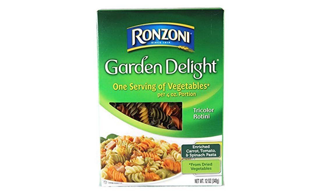 Ronzoni Garden Delight Tricolor Rotini Pasta   Box  340 grams